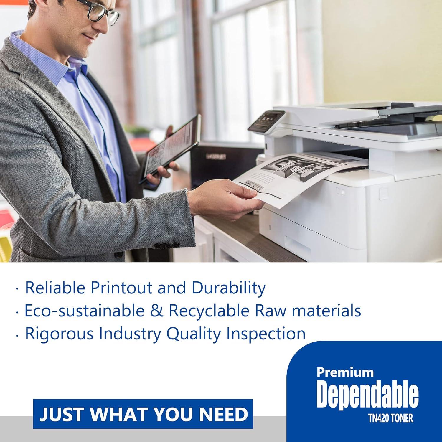 Tóner Negro TN420 DMM 2-Pack Compatible para Brother