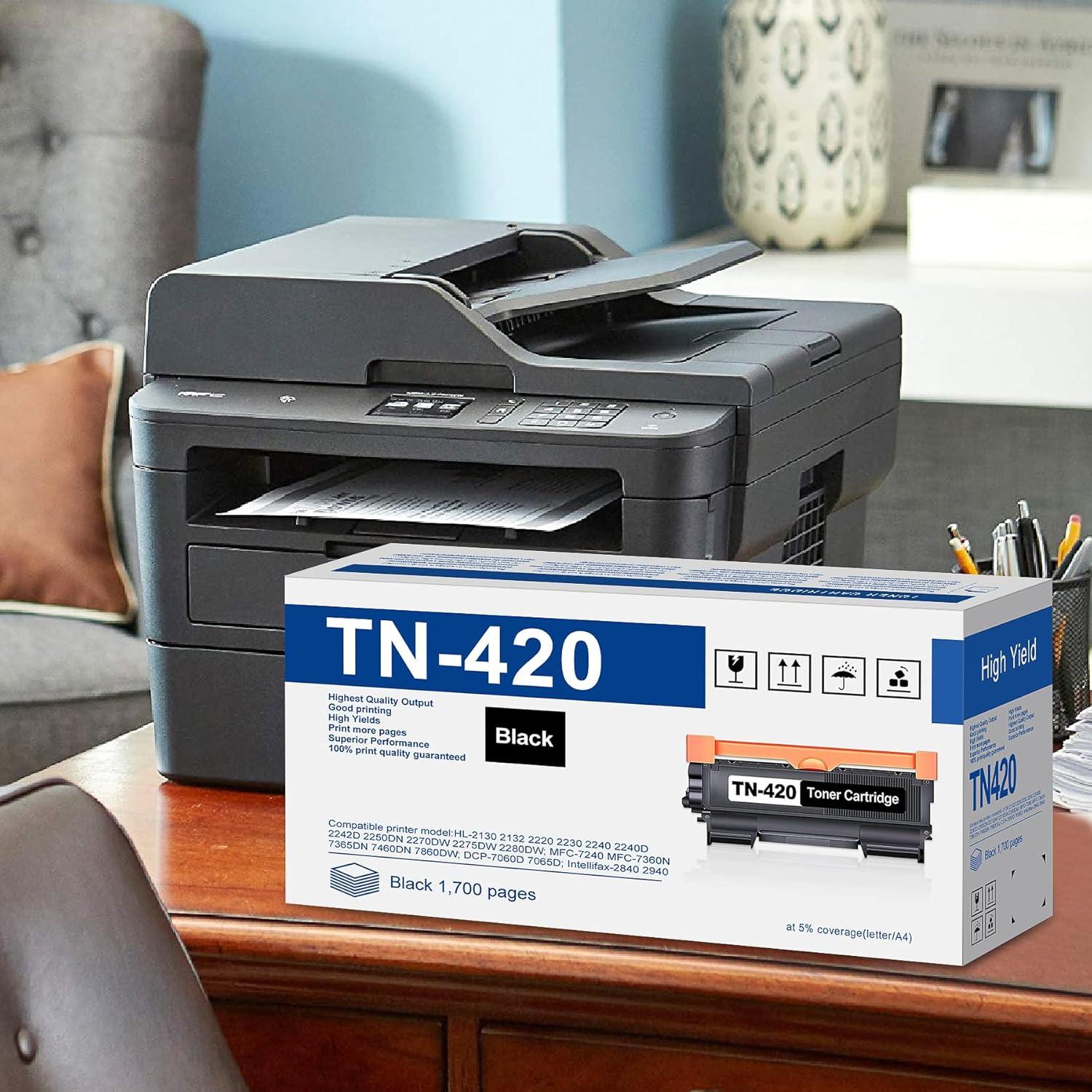 Tóner Negro TN420 DMM 2-Pack Compatible para Brother