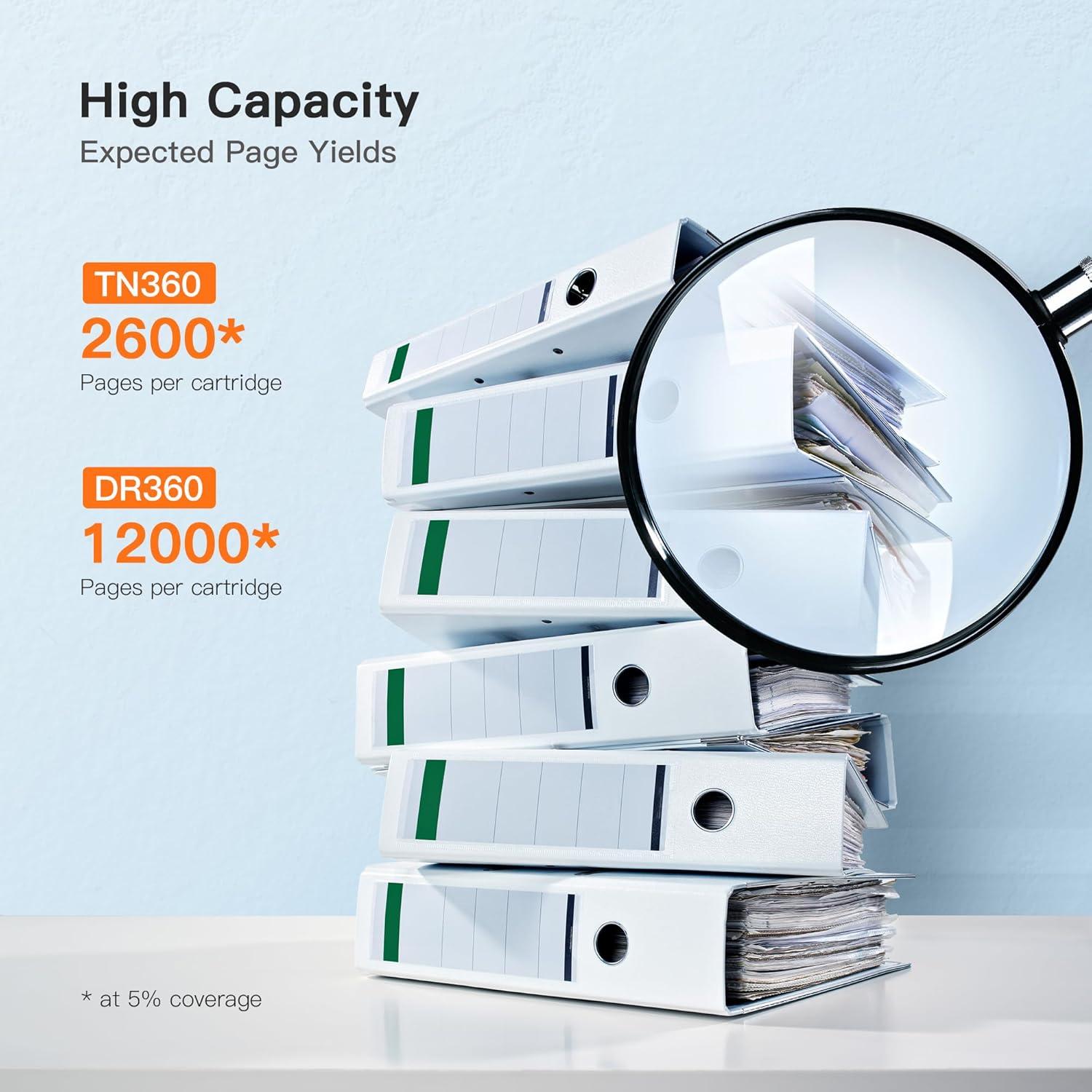 Cartucho de Tóner E-Z Ink TN360 y Tambor DR360 para Brother