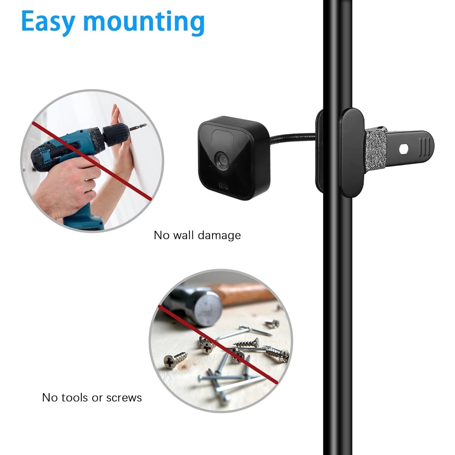 Soporte Clip Flexible OkeMeeo para Cámaras de Seguridad