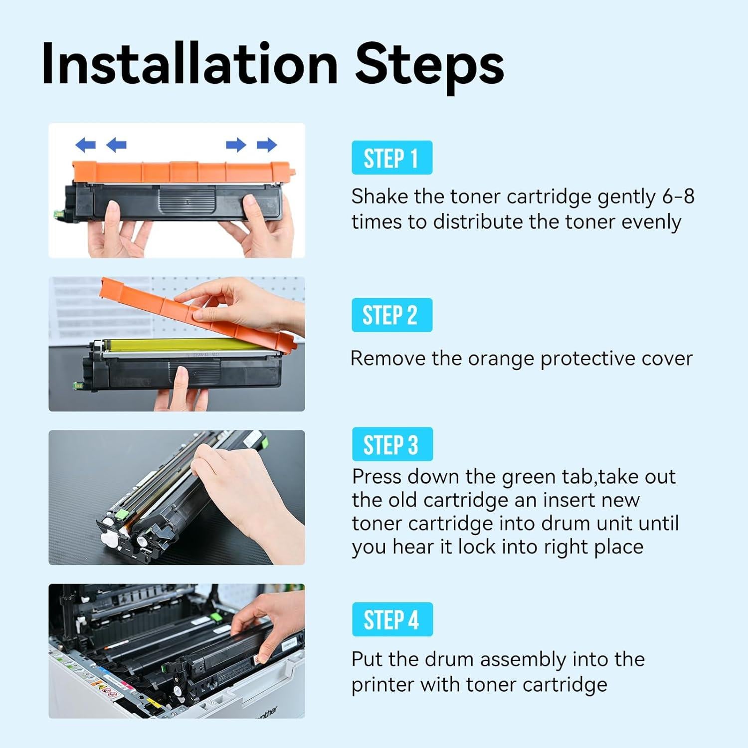 Cartuchos de Tóner Negro TN229XL Lemero Uexpect - Paquete de 2