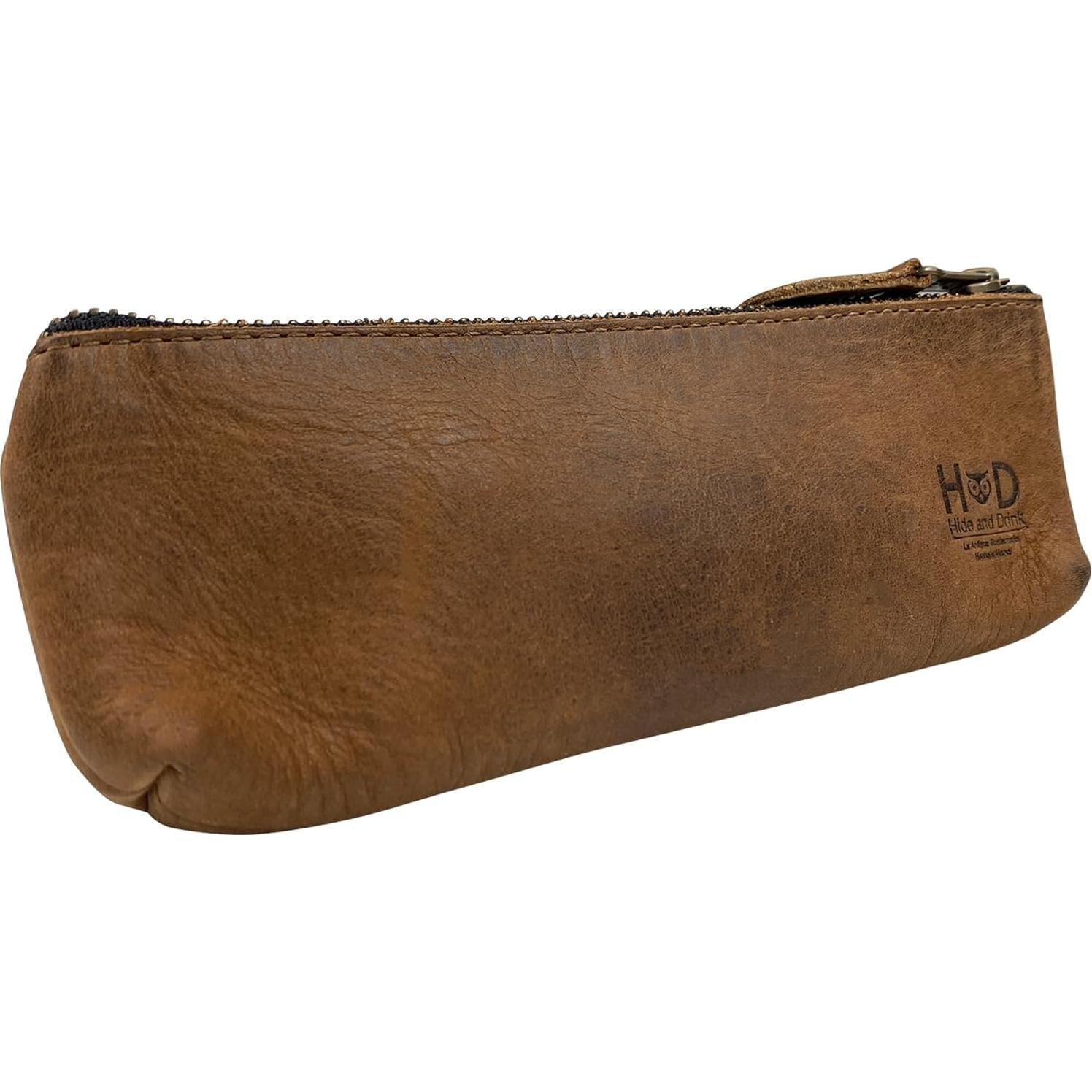 Estuche Rectangular para Lápices Hide & Drink 20x7.6cm Cuero