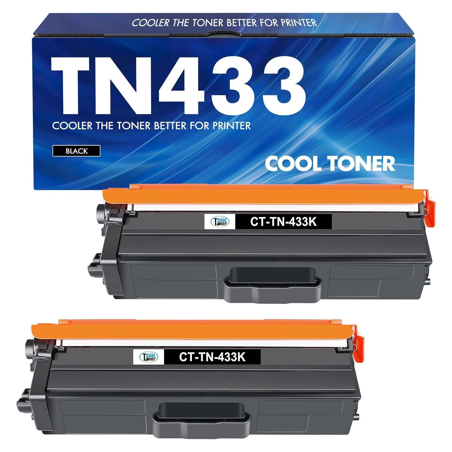 Cartucho de Tóner Negro Cool Toner TN433BK para Brother - 2 Pack