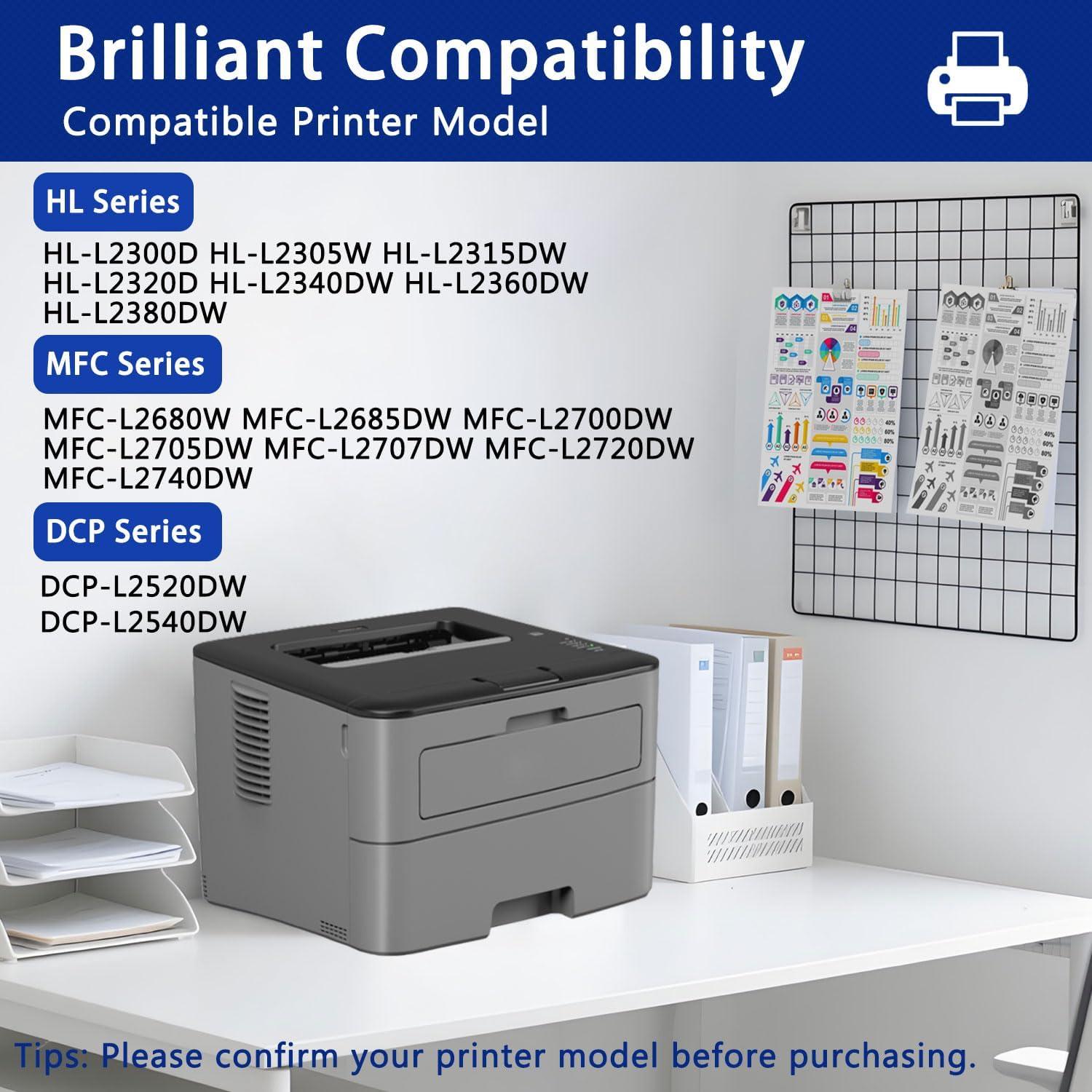 Cartucho de Tóner Negro INKSHOP TN-630 Compatible (2 Paquete)