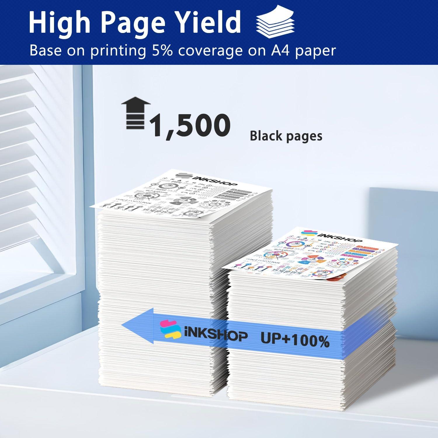 Cartucho de Tóner Negro INKSHOP TN-630 Compatible (2 Paquete)