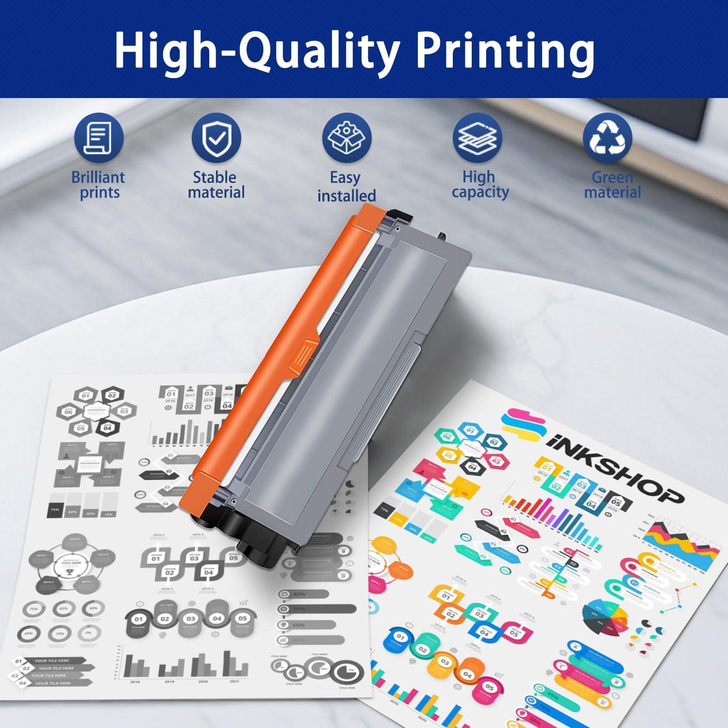 Cartucho de Tóner Negro INKSHOP TN-630 Compatible (2 Paquete)