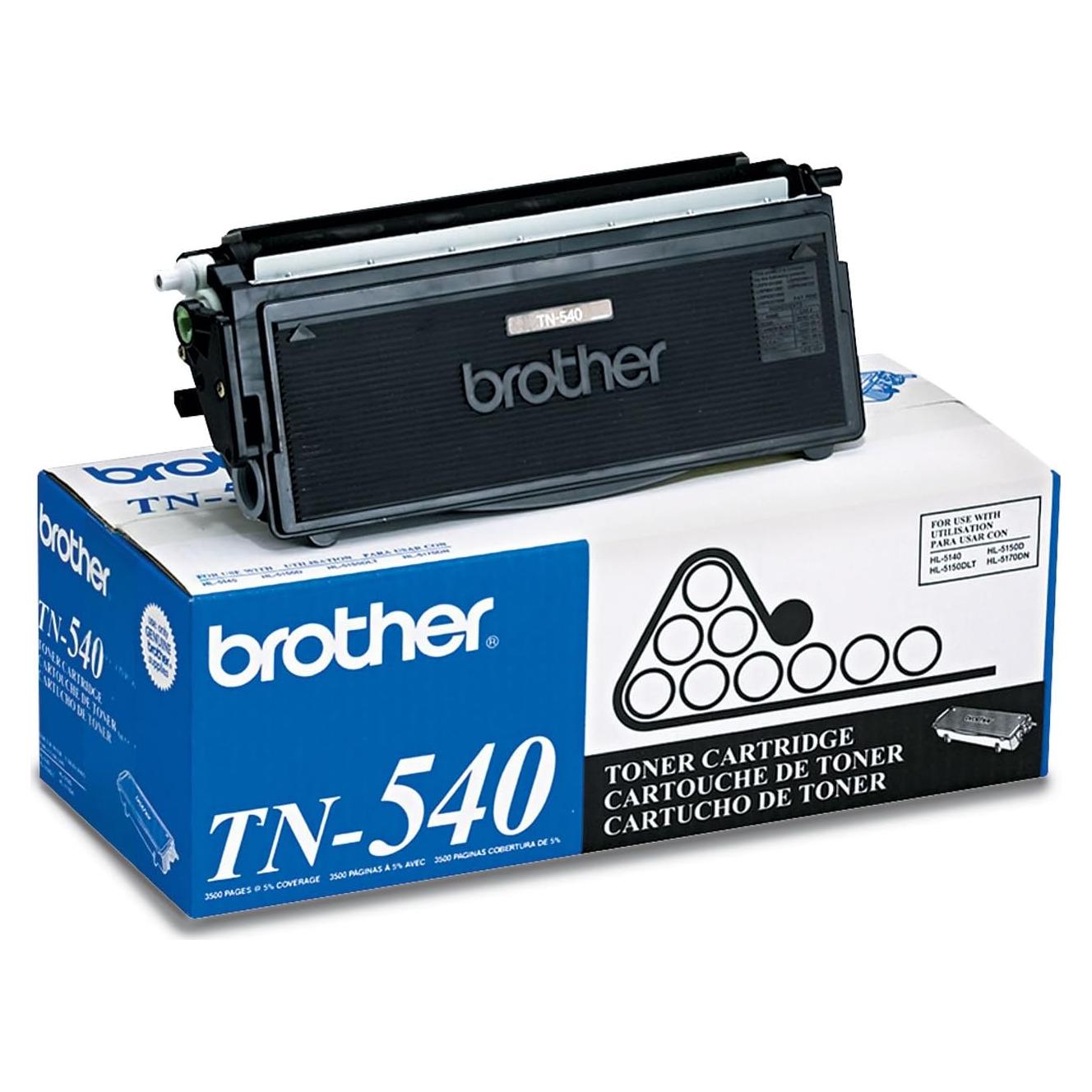 Cartucho de Tóner Negro Brother TN540 - 3500 Páginas