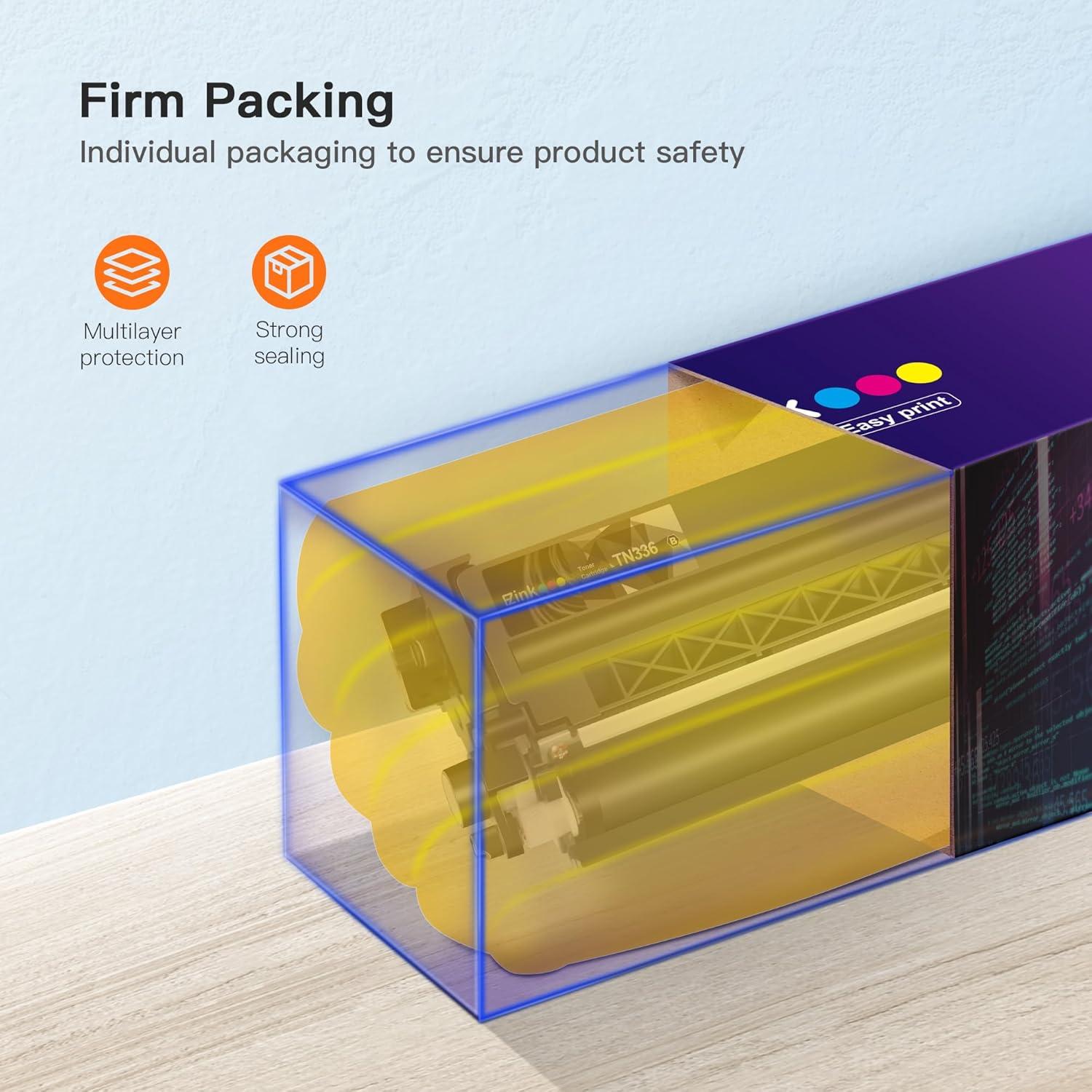 Cartucho de Tóner E-Z Ink TN336 Negro Compatible Brother (2 Piezas)