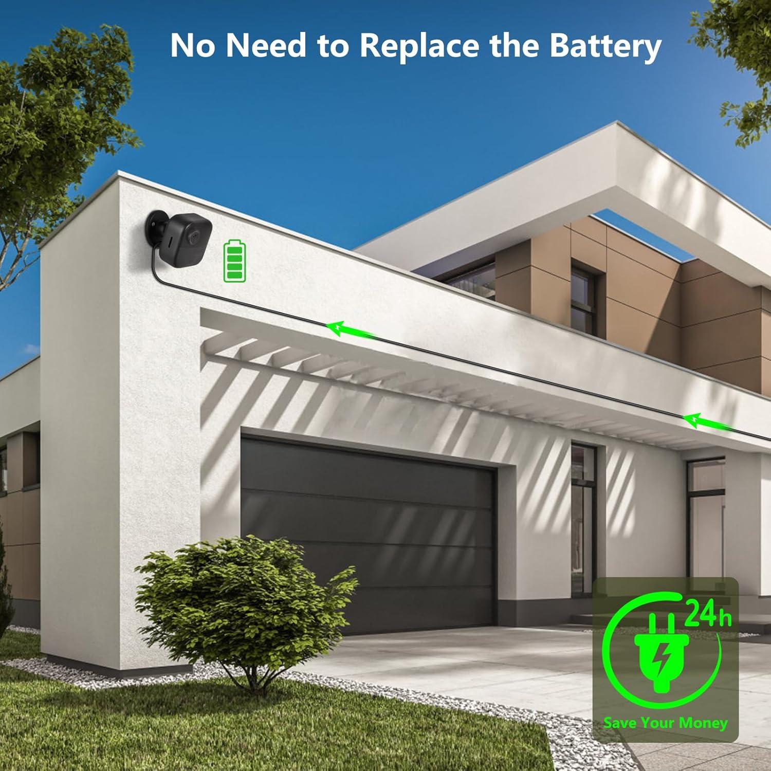 Paquete de 3 cables de alimentación 3 m para Blink Outdoor 4