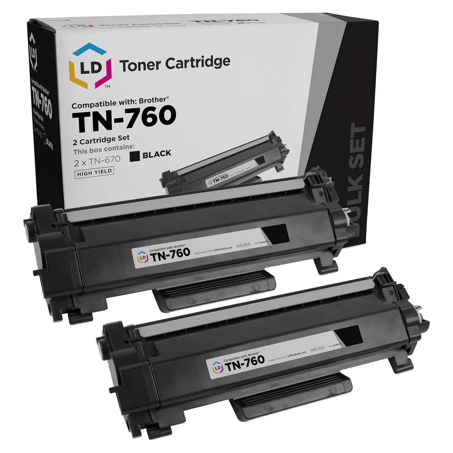 Cartucho de Tóner Negro LD Products TN760 Compatible 3000 Páginas