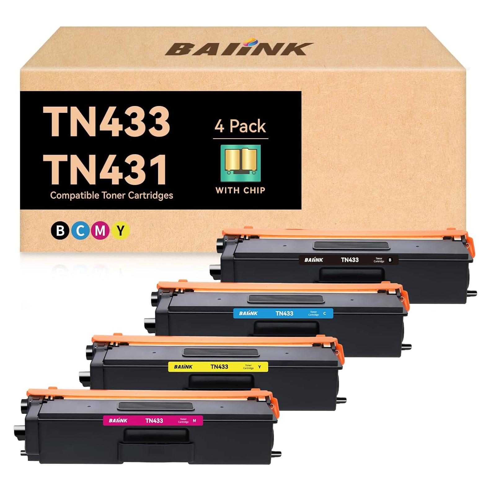 Cartucho de tóner compatible Brother TN-433 TN-431 4 unidades