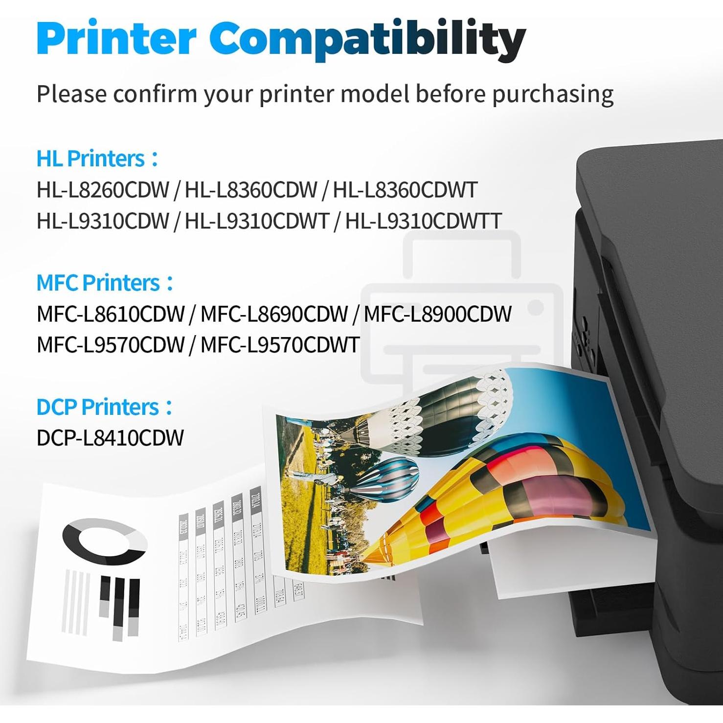 Cartucho de tóner compatible Brother TN-433 TN-431 4 unidades