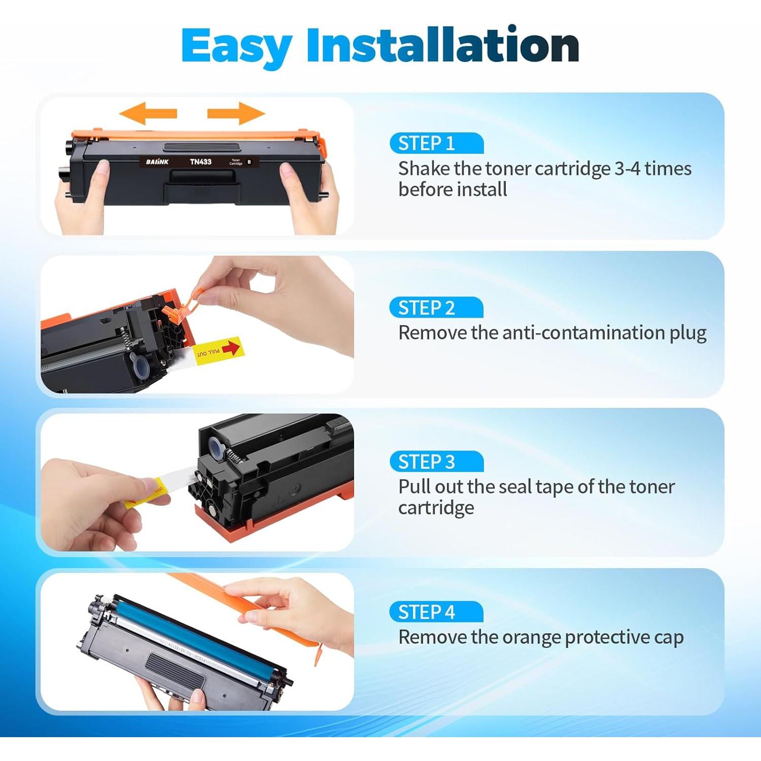 Cartucho de tóner compatible Brother TN-433 TN-431 4 unidades