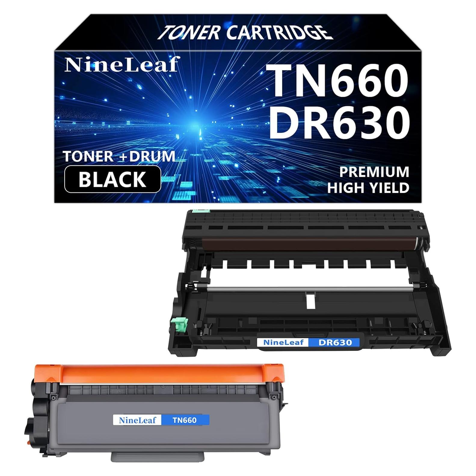 Cartucho de Tóner NineLeaf TN660 y Tambor DR630 Compatible