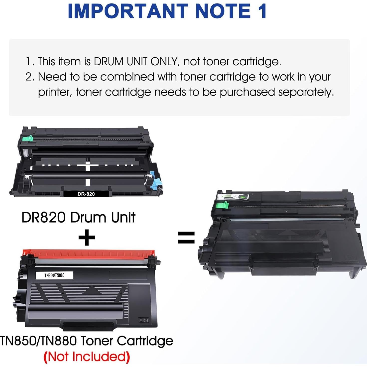 Unidad de Tambor Compatible Toner Bank DR820 para Brother
