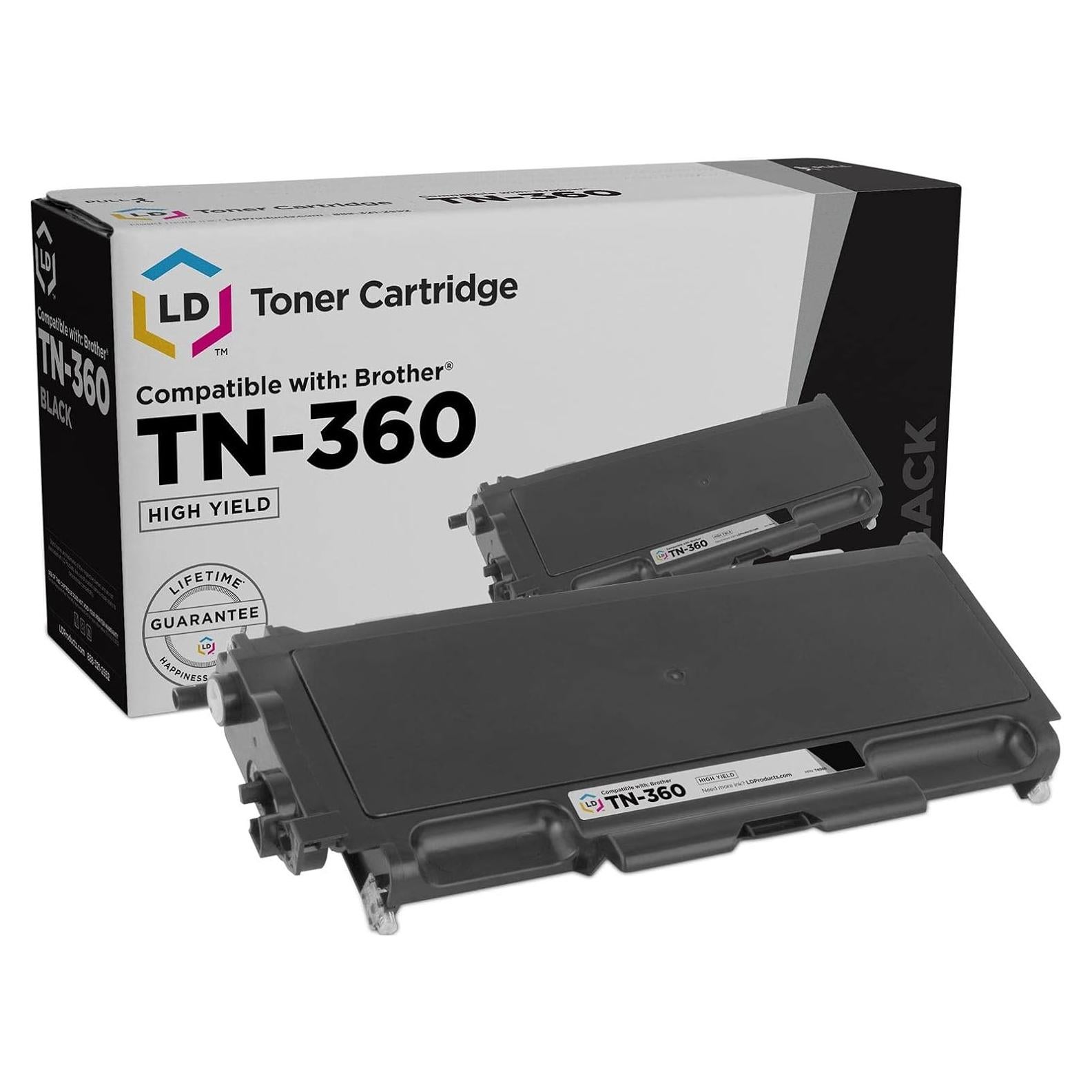 Cartucho de Tóner Negro LD Products TN-360 Alto Rendimiento 2600p