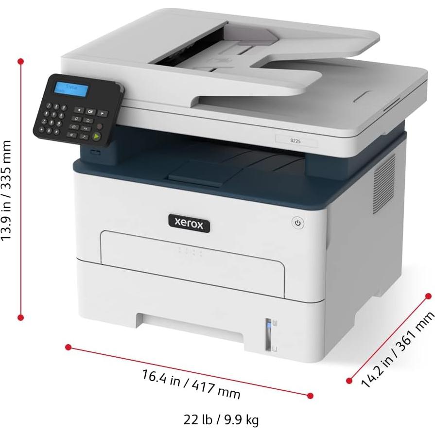 Impresora Multifuncional Xerox B225DNI Láser B/N Inalámbrica ADF