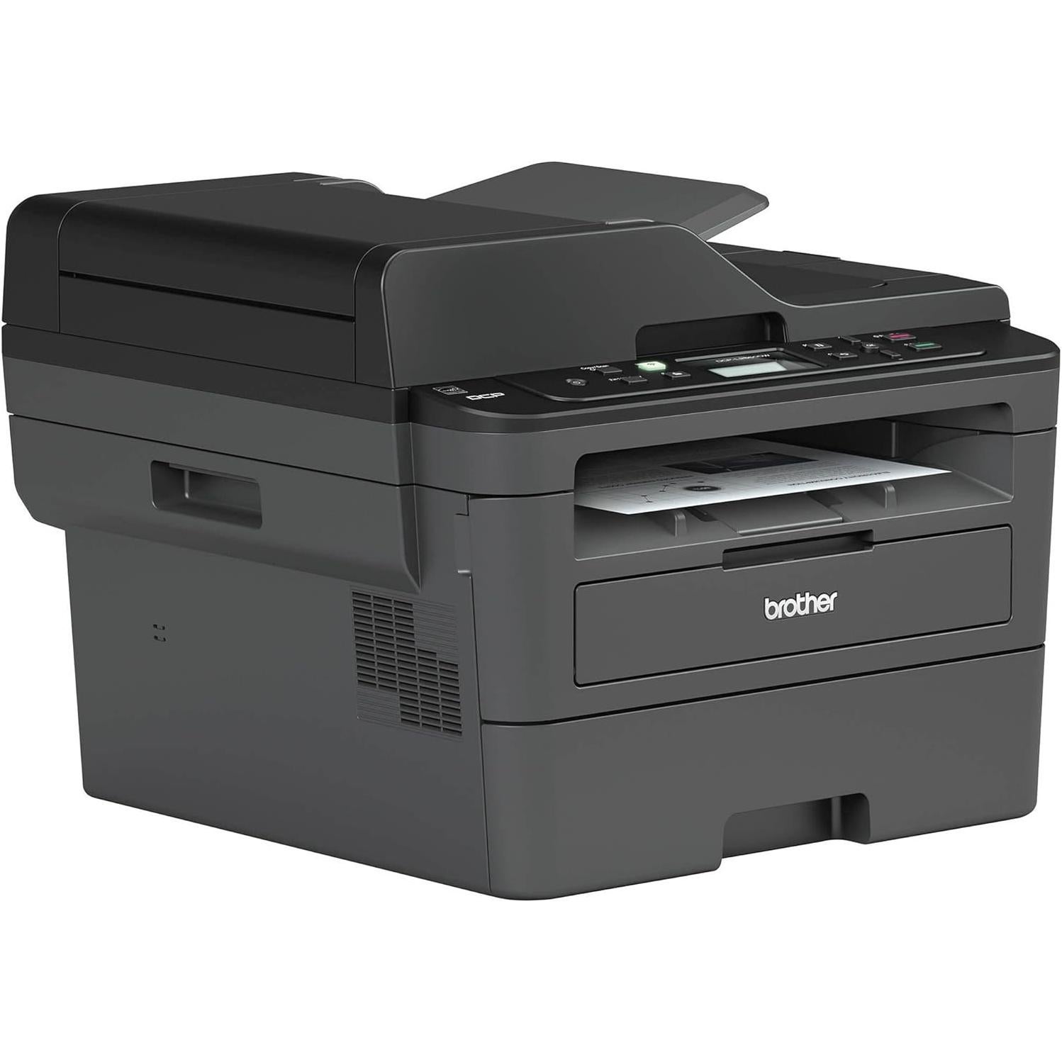 DCP-L2550DWB All-in-One Wireless Monochrome Laser Printer - Print Scan Copy - 2400 x 600 dpi, 36 ppm, 128MB Memory, 250-Sheet, 50-Sheet ADF, Automatic Duplex Printing, CBMOUN Printer Cable