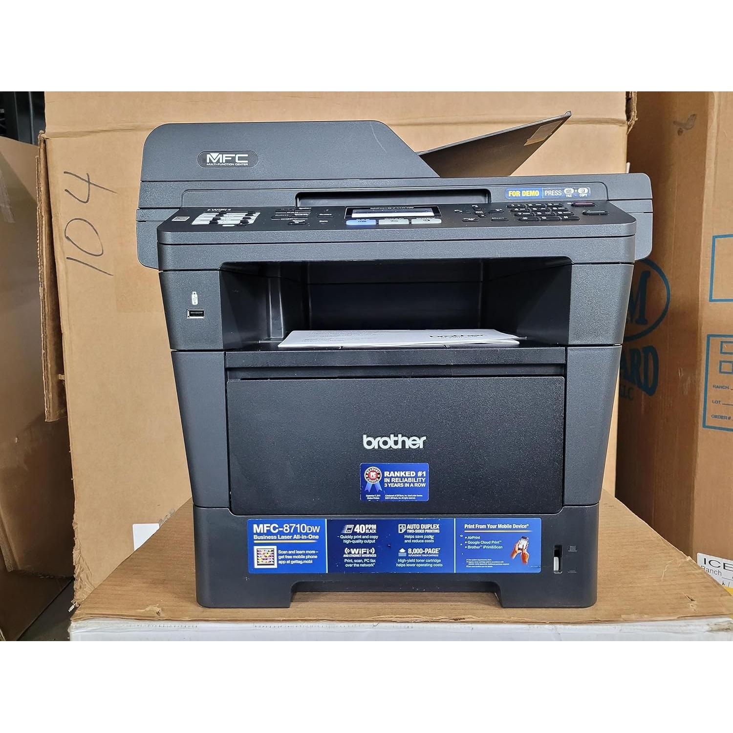 Impresora Multifuncional Brother MFC-8710DW Monocromática