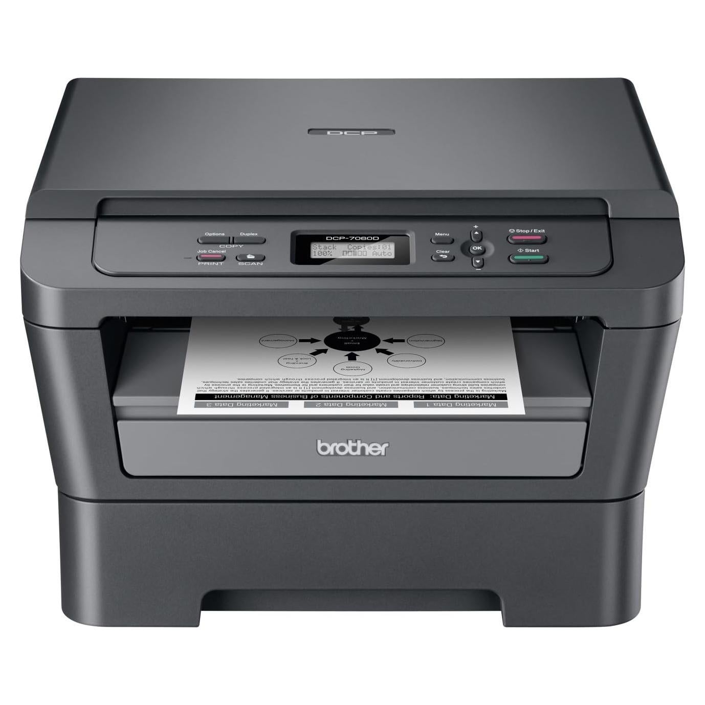 Impresora Multifuncional Láser Brother DCP-7060D - Monocromo