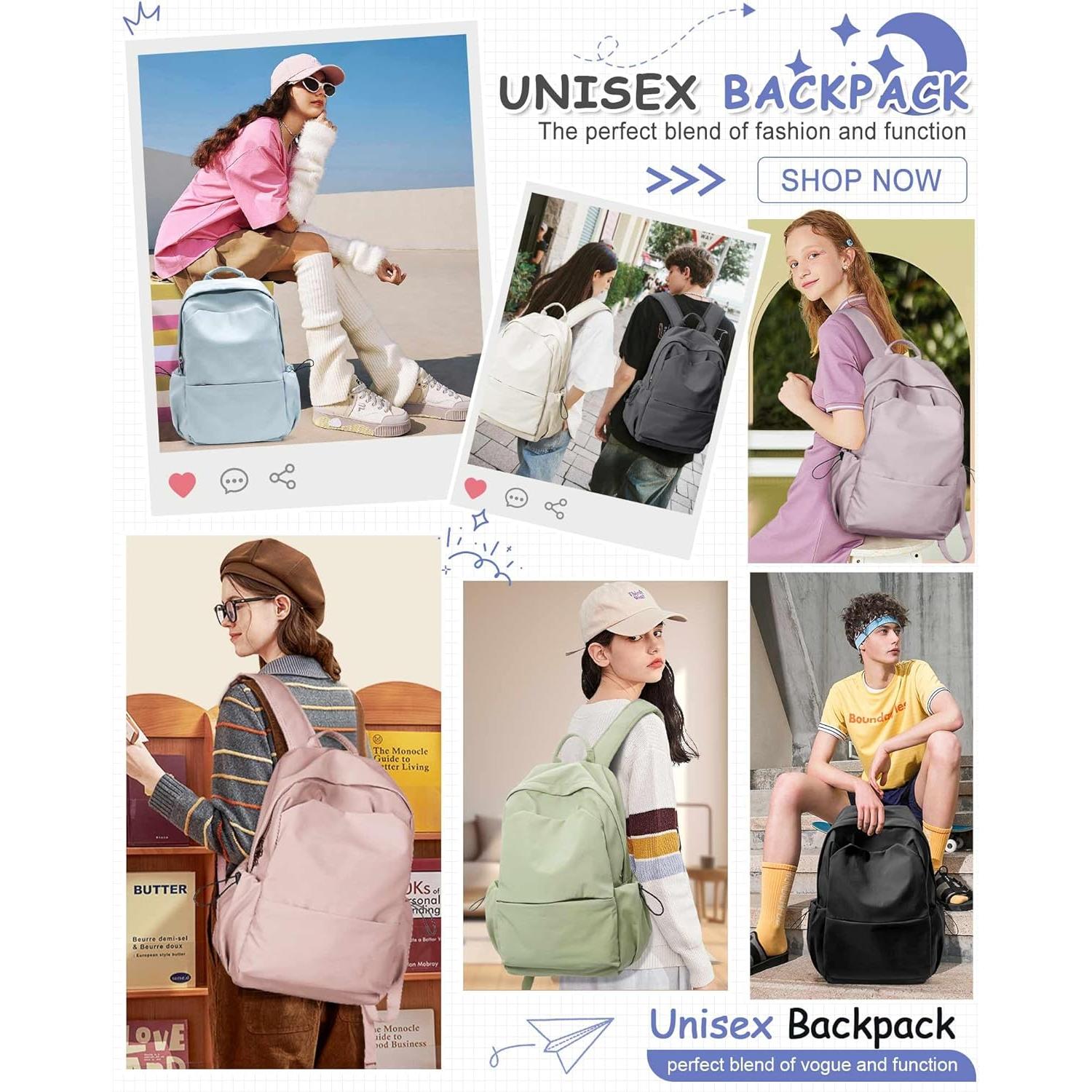 Mochila Escolar Grande Negra Seafew 35x47x19cm para Adolescentes