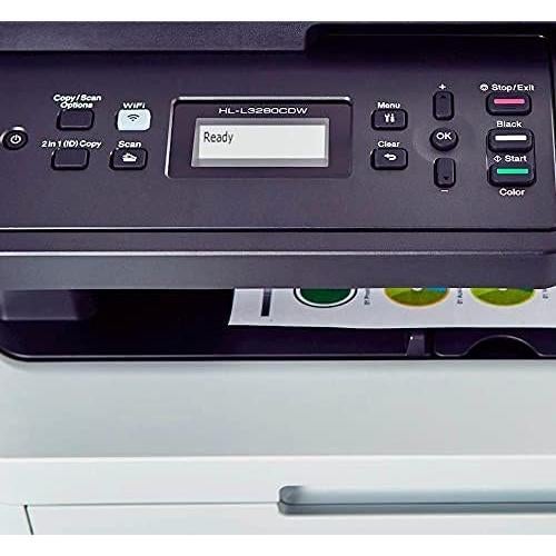 HL-L3290CDW All-in-One Compact Digital Color LED Wireless Laser Printer - Print Copy Scan - USB and WiFi Connectivity, 25 ppm, 36 ppm, 600 x 2400 dpi, Auto Duplex Printing, 512MB Memory
