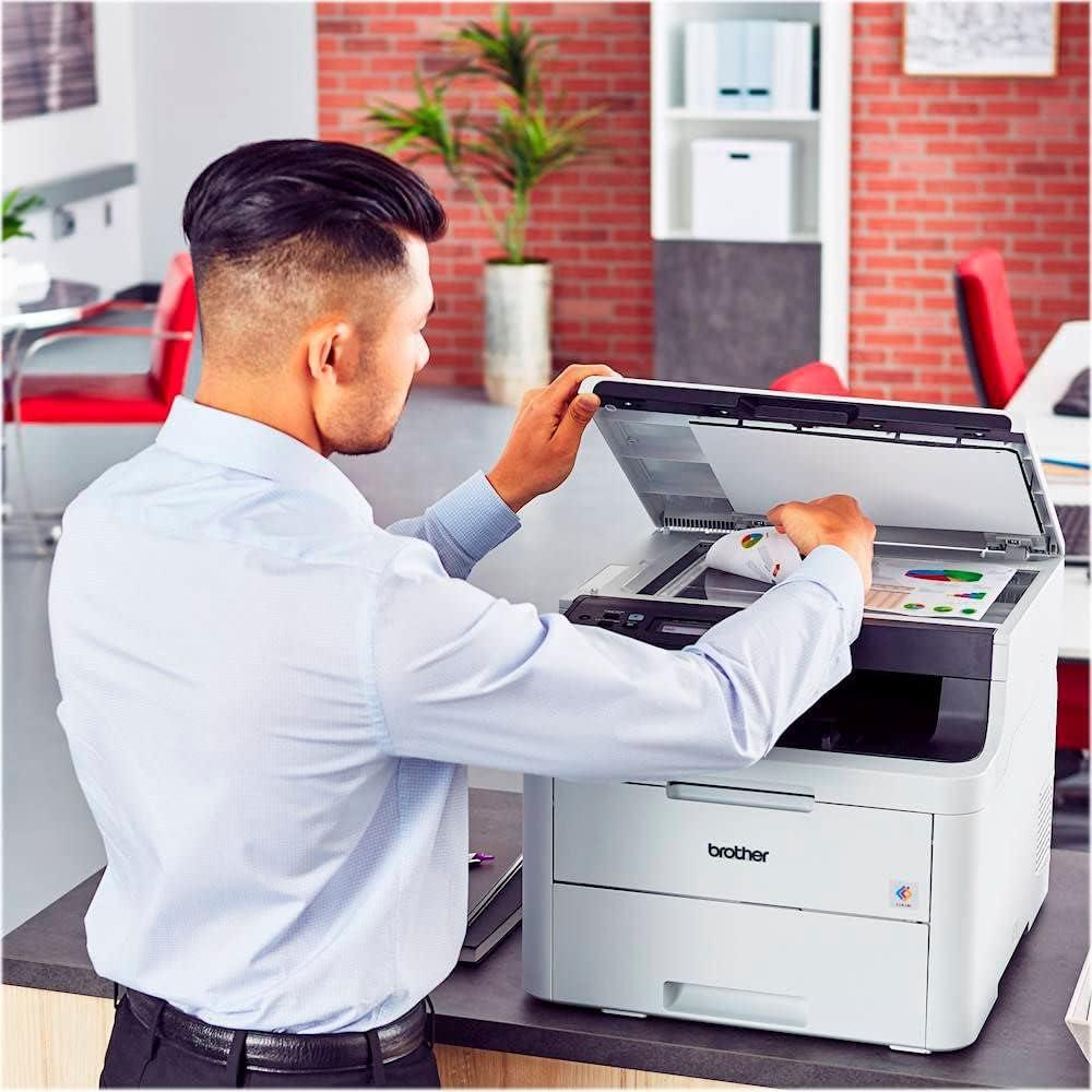 HL-L3290CDW All-in-One Compact Digital Color LED Wireless Laser Printer - Print Copy Scan - USB and WiFi Connectivity, 25 ppm, 36 ppm, 600 x 2400 dpi, Auto Duplex Printing, 512MB Memory