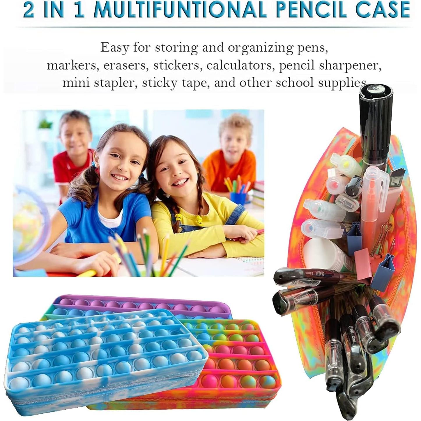 Estuche de Lápices Pop Dongguan 19x9.9cm Azul Blanco