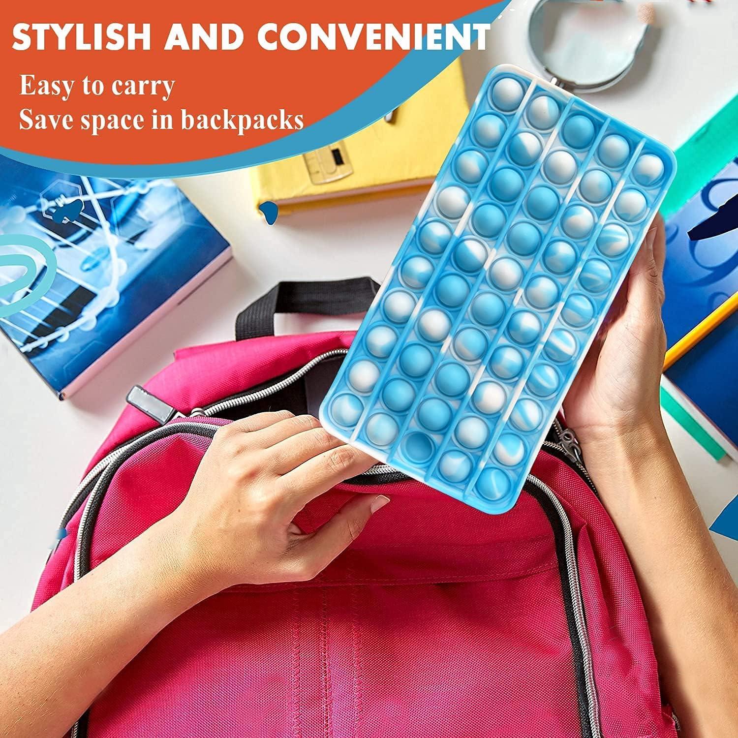 Estuche de Lápices Pop Dongguan 19x9.9cm Azul Blanco