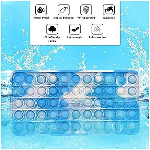 Estuche de Lápices Pop Dongguan 19x9.9cm Azul Blanco