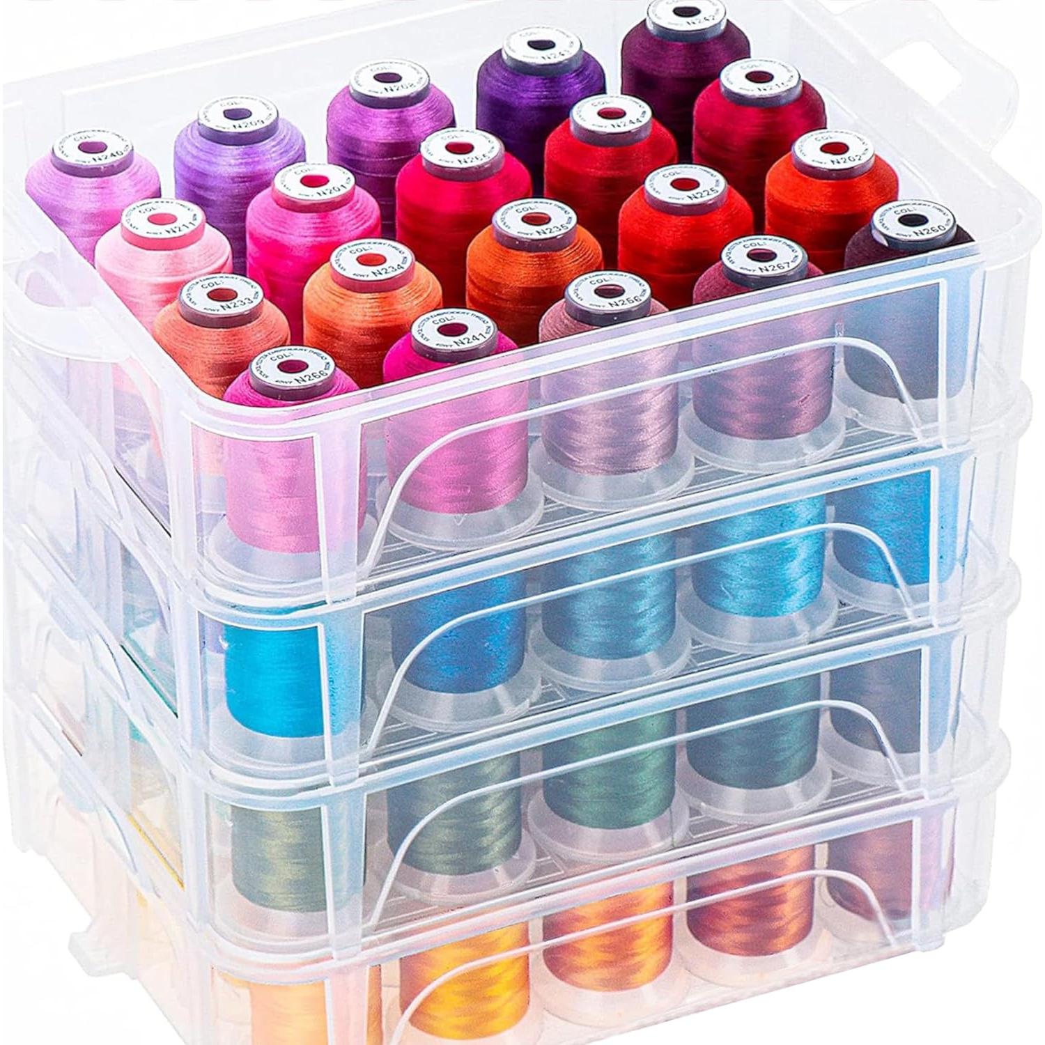 Persona PRS100 Single-Needle Embroidery Machine with Deluxe Accessories, 6 Hoops & 240 Embroidery Thread Spools Bundle