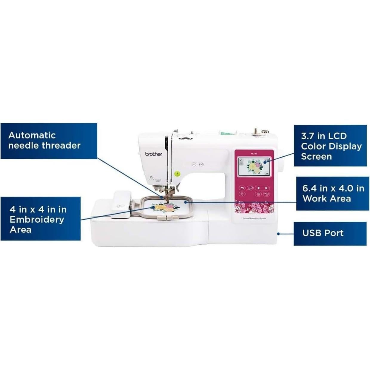 Máquina de Bordado Computarizada Brother PE545 135 Diseños