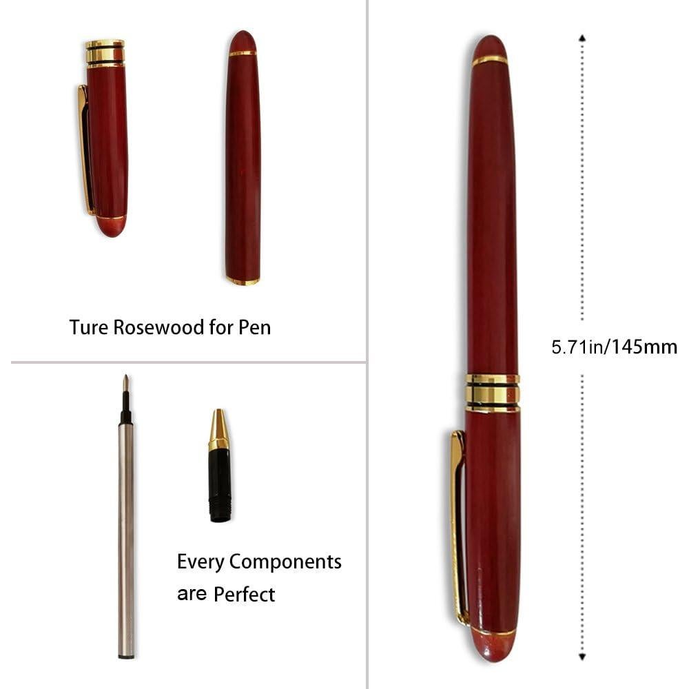 Juego de Plumas de Madera Ren Handcraft - 3 Piezas con Estuche