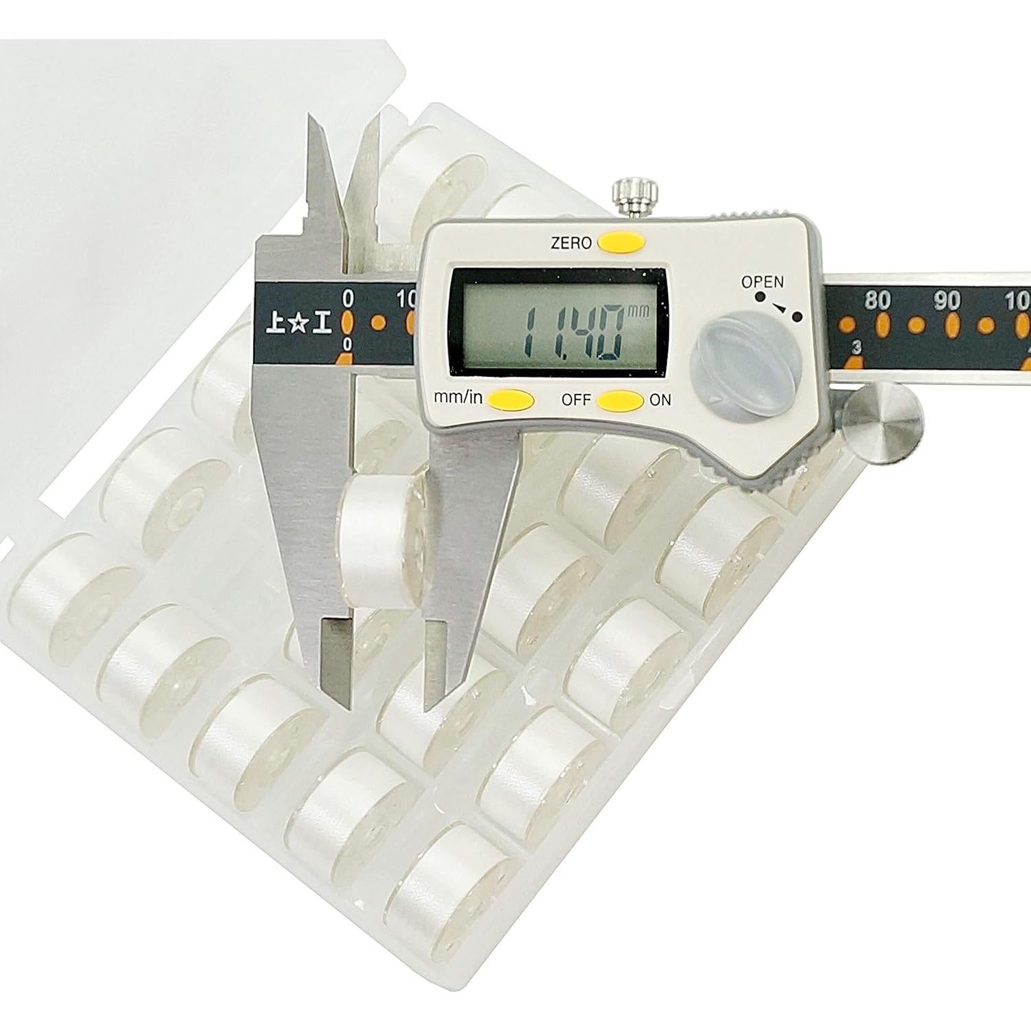 Hilo de Bobina Preenrollado New Brothread 25pcs 70D/2 Blanco