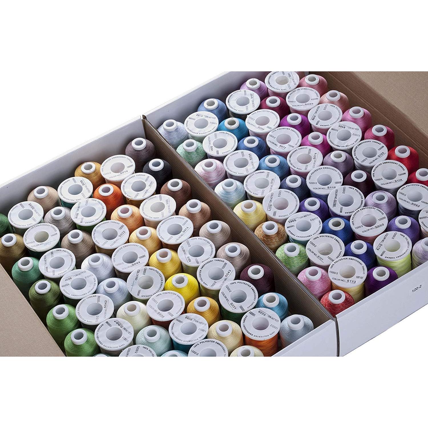 Kit de Hilo de Bordado Simthread 120 Colores Poliester 500m