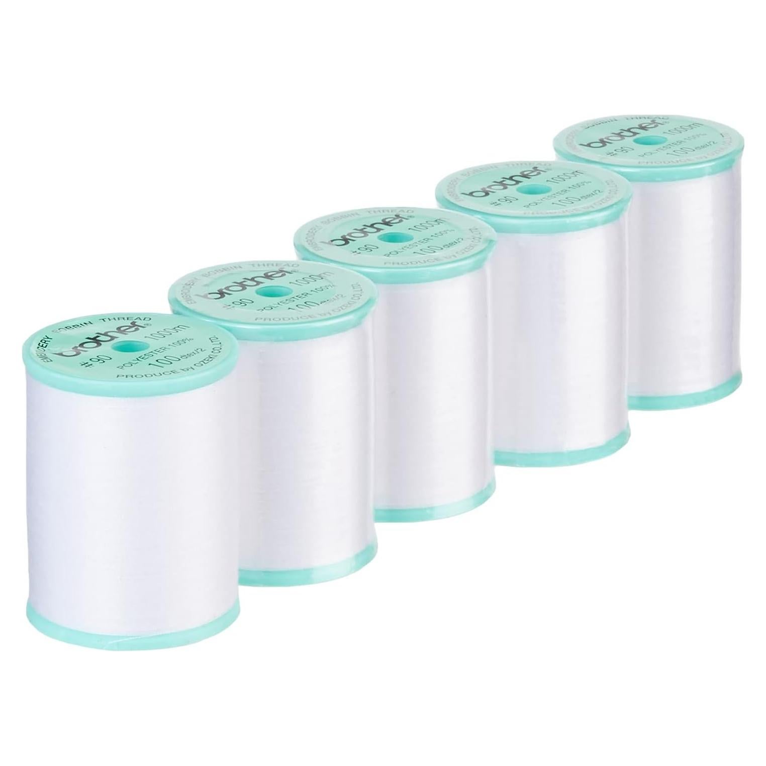 Hilo de Bordado Blanco Brother EBTPE 5 Bobinas 1000m