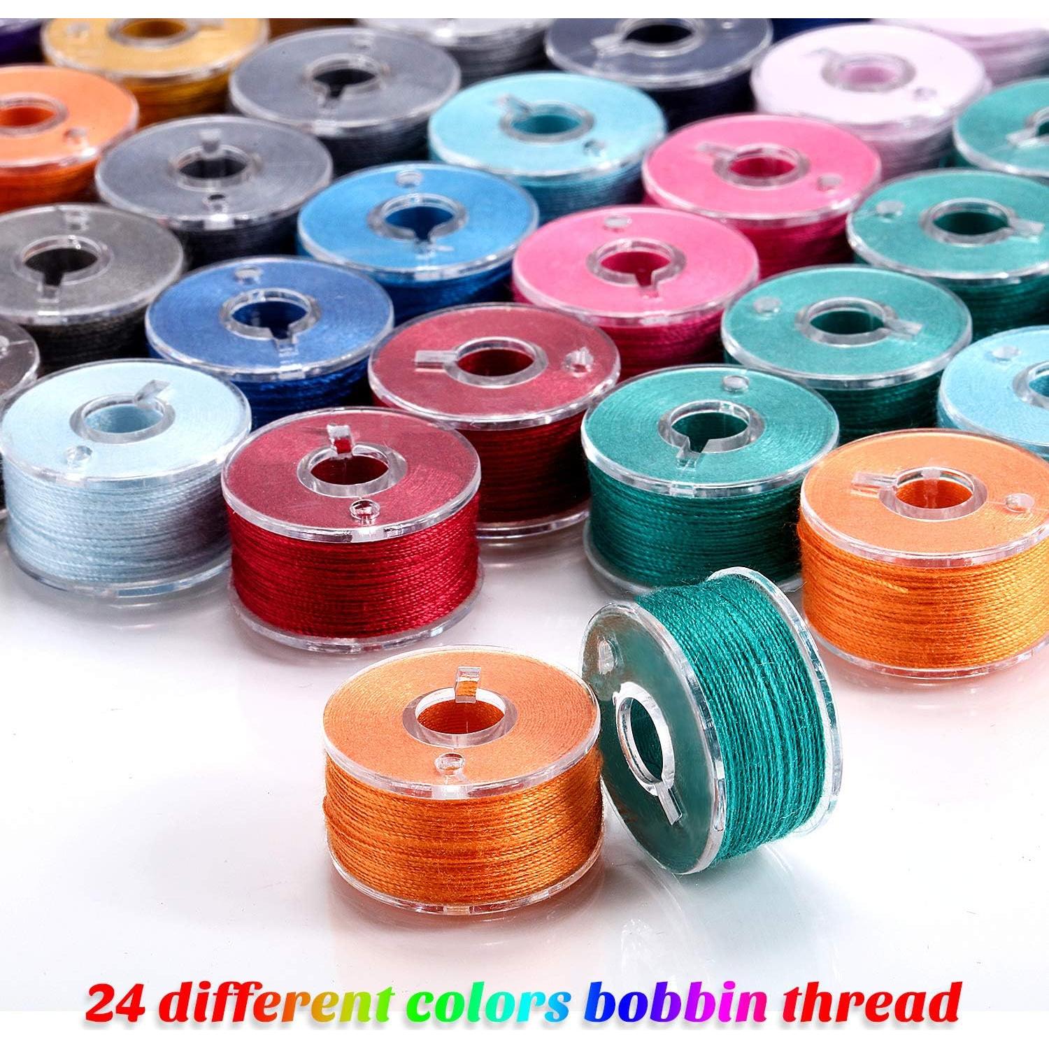 144 Bobinas de Hilo Preenrolladas EBOOT 24 Colores Tamaño A