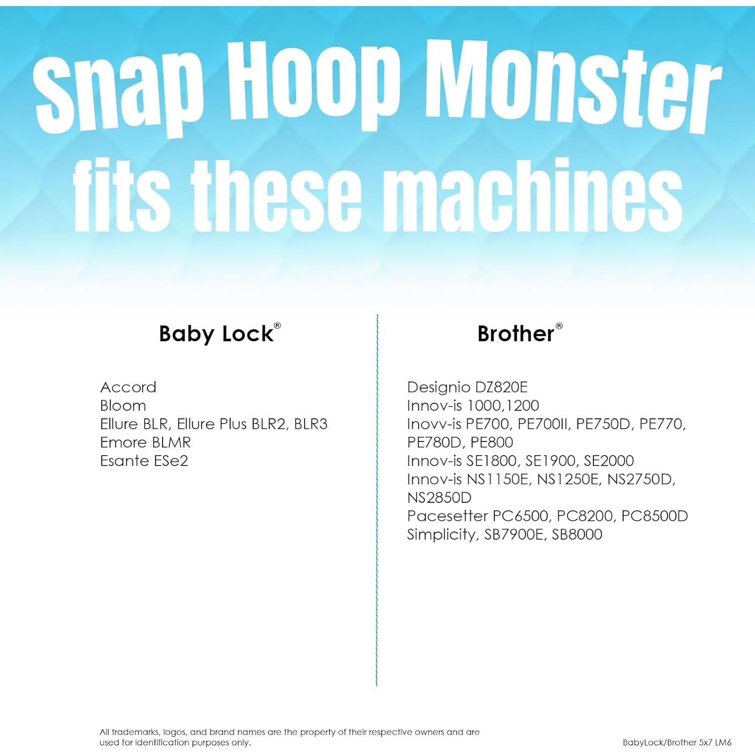 Marco Magnético Snap Hoop Monster 12.7x17.8 cm para Bordado