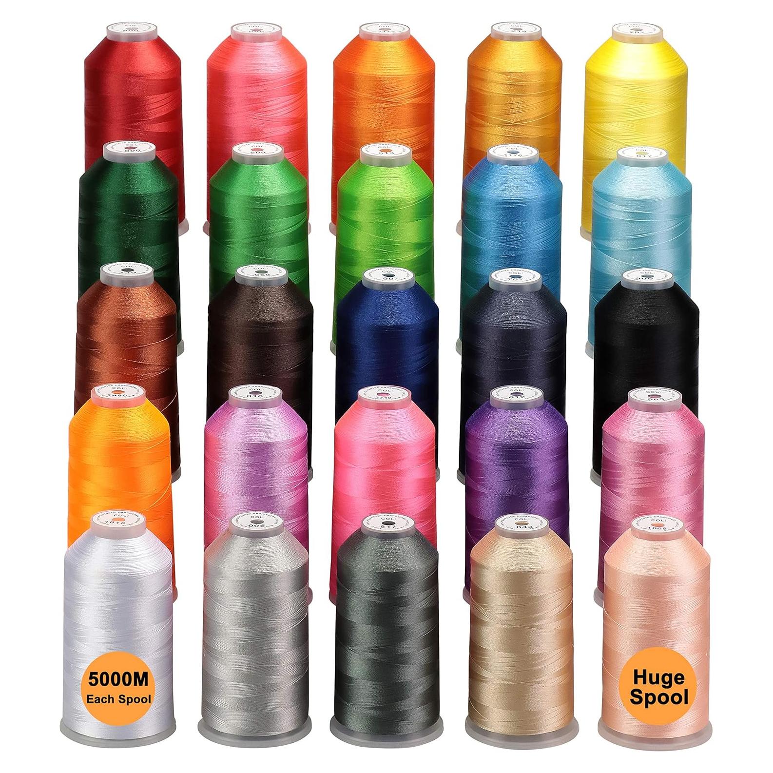 Hilos de bordar Brothread 25 Colores 5000M Poliester