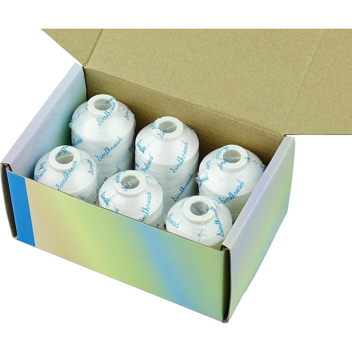 Hilo de Bordado a Máquina Simthread 1000M Poliester Blanco