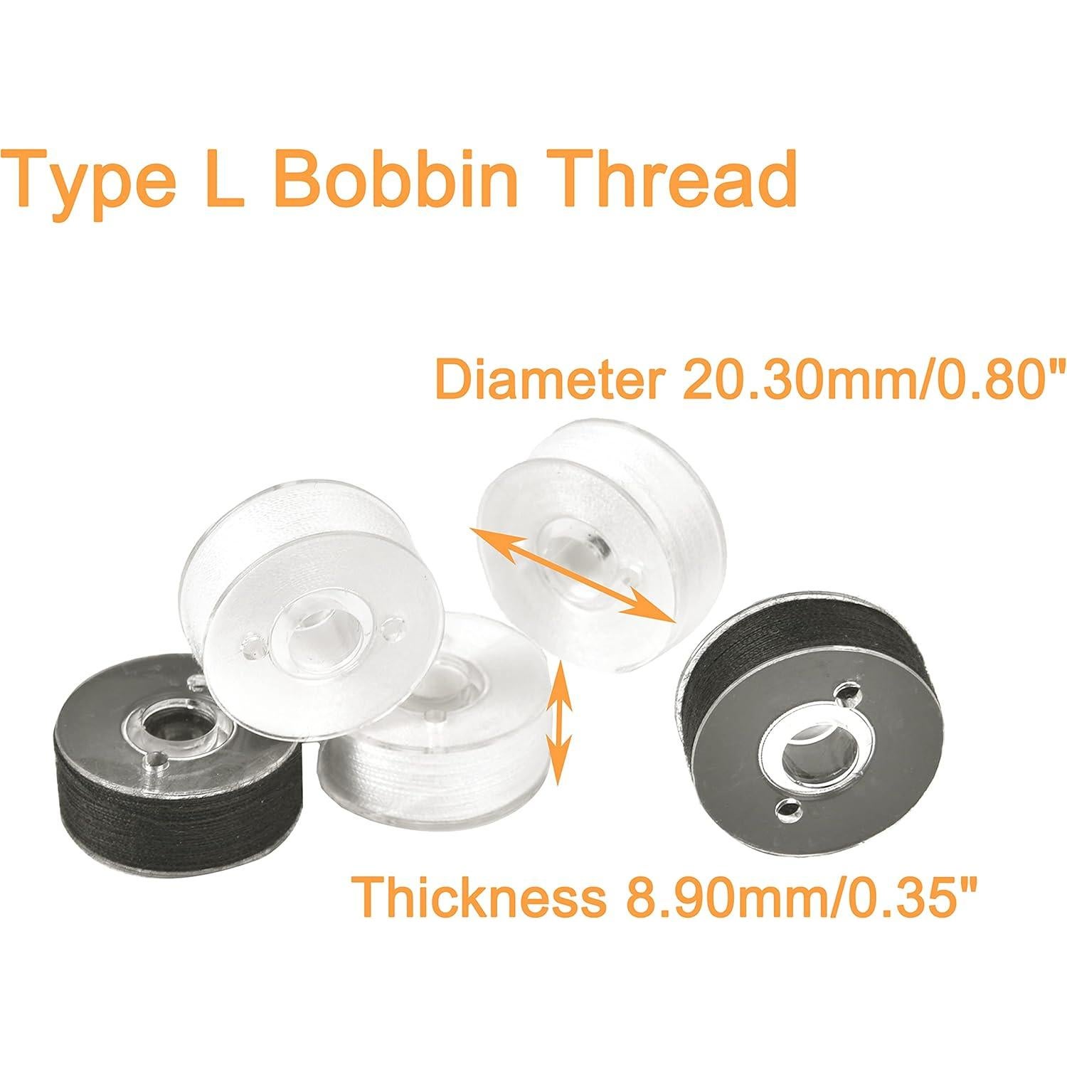 Hilos de Bobina Preenrollados Tipo L New brothread 144pcs 90WT