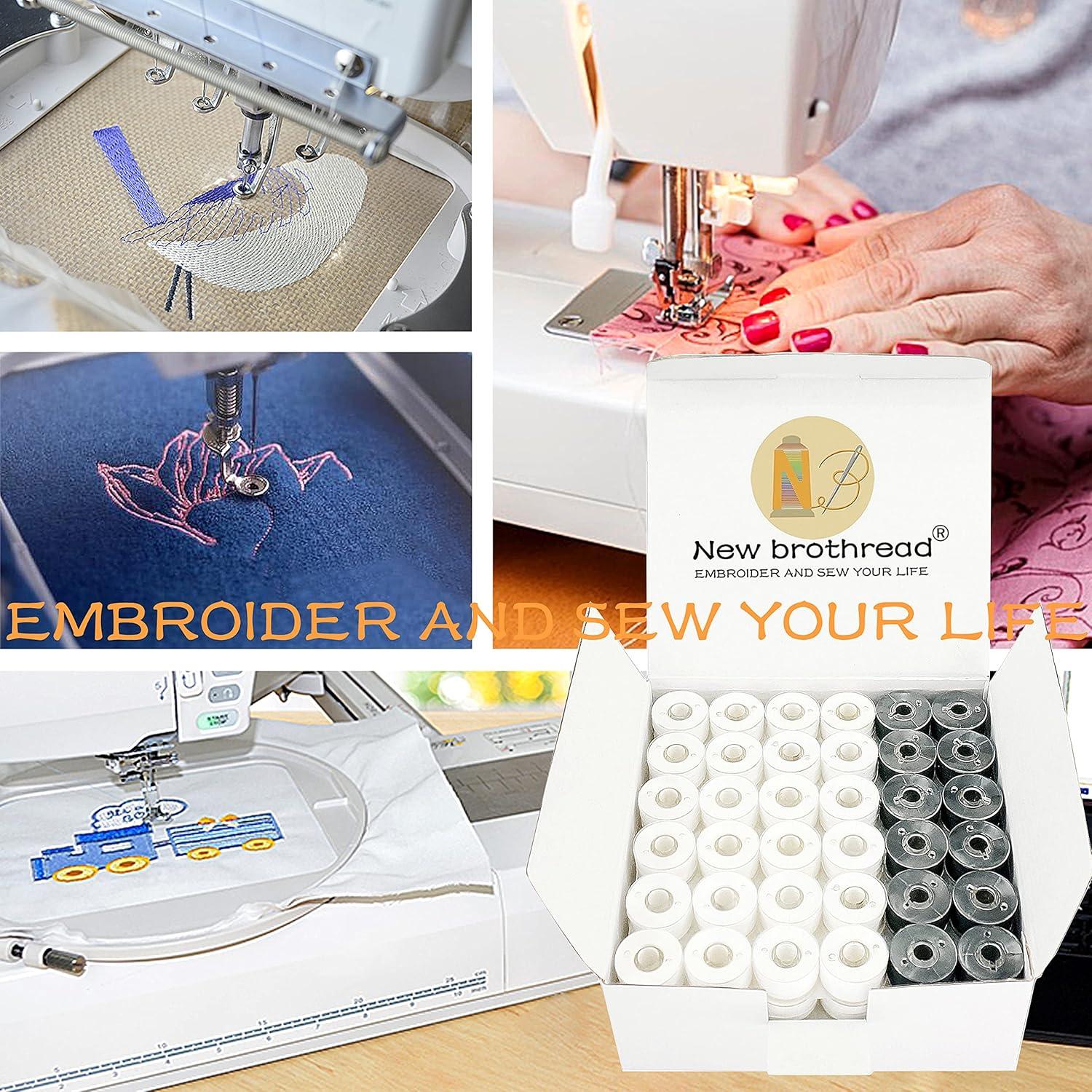 Hilos de Bobina Preenrollados Tipo L New brothread 144pcs 90WT