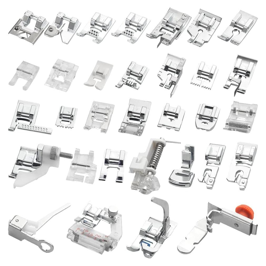 Juego de 32 Pies de Prensatelas WMYCONGCONG para Máquina de Coser