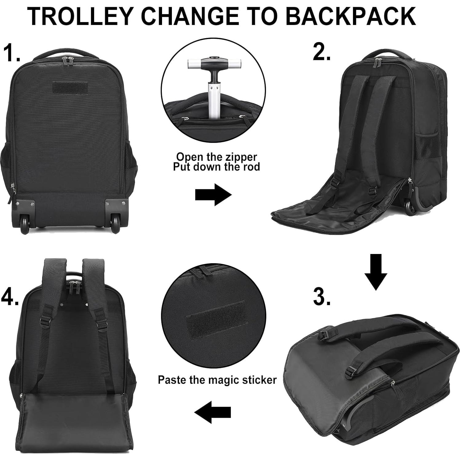 Mochila Rodante Lag-sllbeib Negra para Laptop 17"