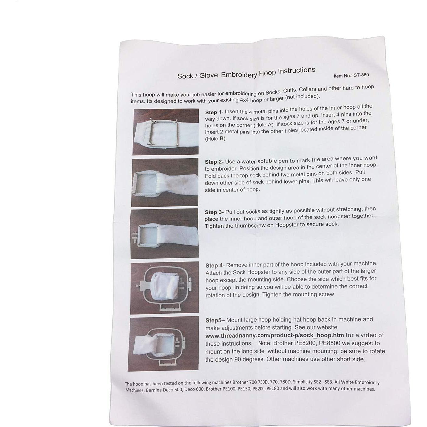 Aro de Bordado Universal YEQIN 100x100mm para Brother PE100/PE150/PE200