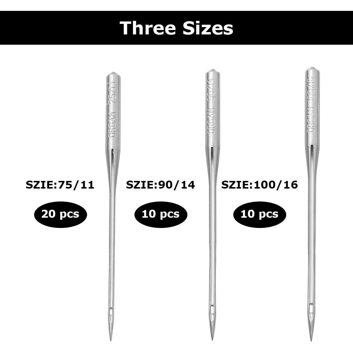 40 Agujas de Máquina de Coser ZOEYES Universales 75/11 90/14 100/16