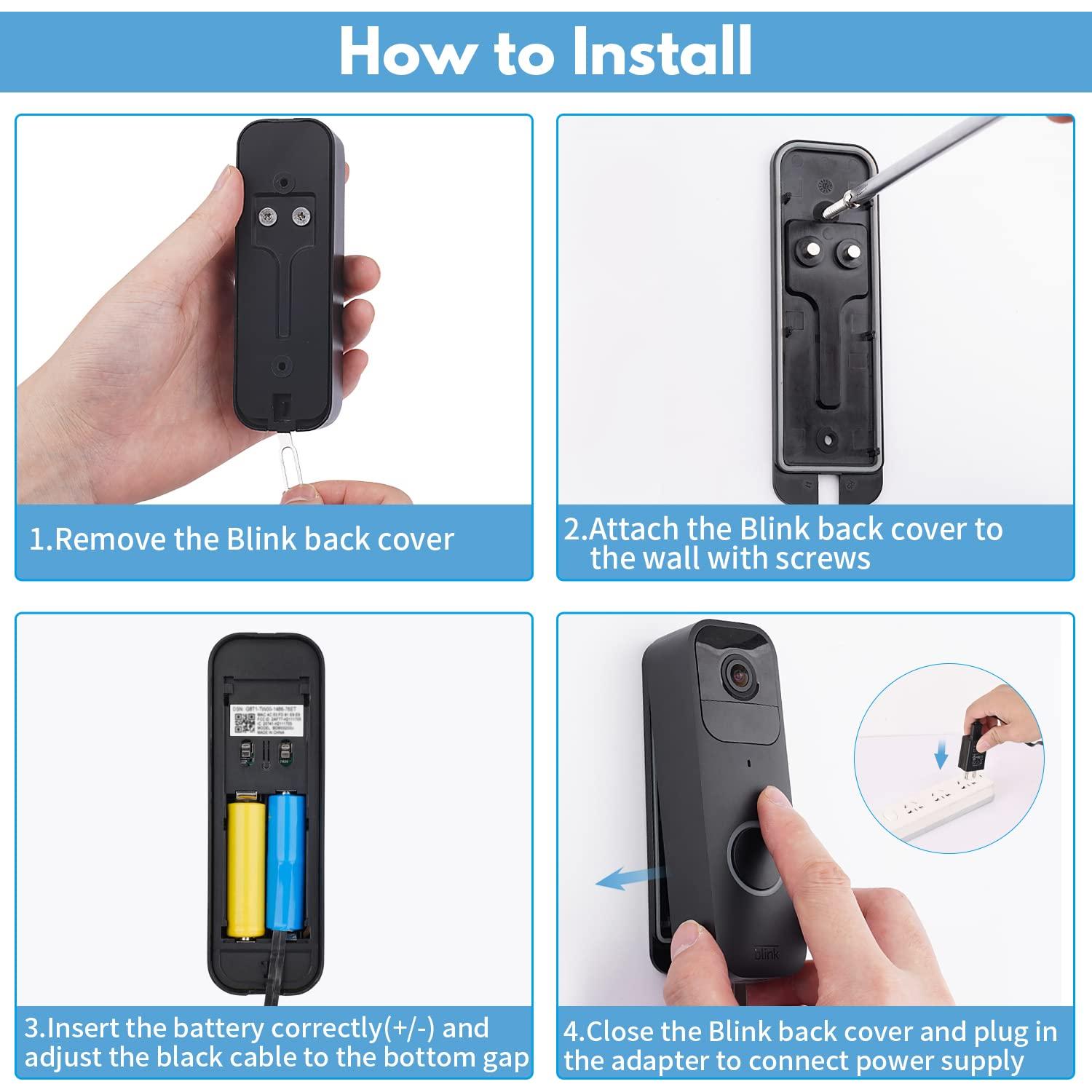 Adaptador de corriente ALERTCAM para timbre Blink 5m resistente