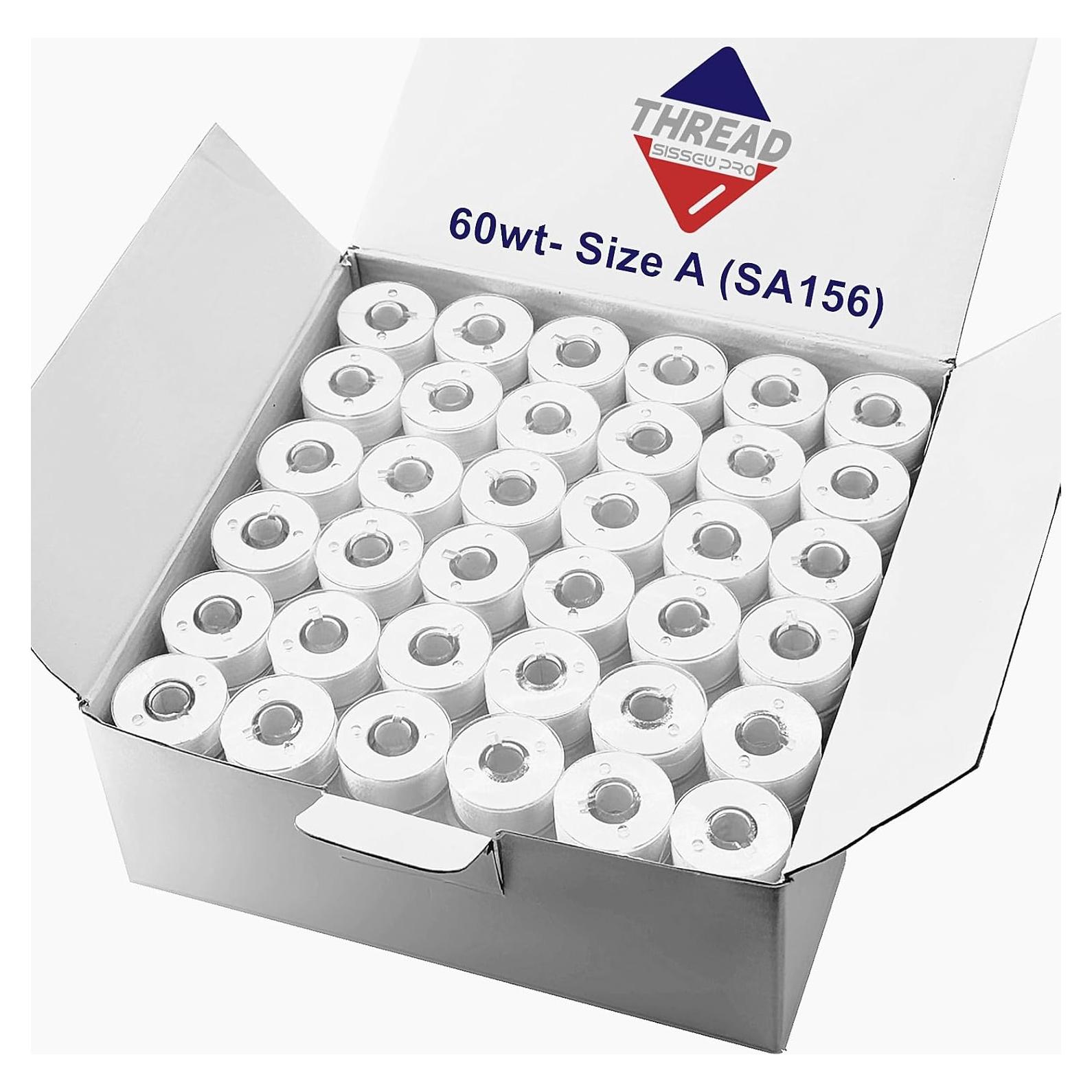 Bobinas de Hilo Preenrolladas Sissew Pro 144pcs 70D/2 Blanco
