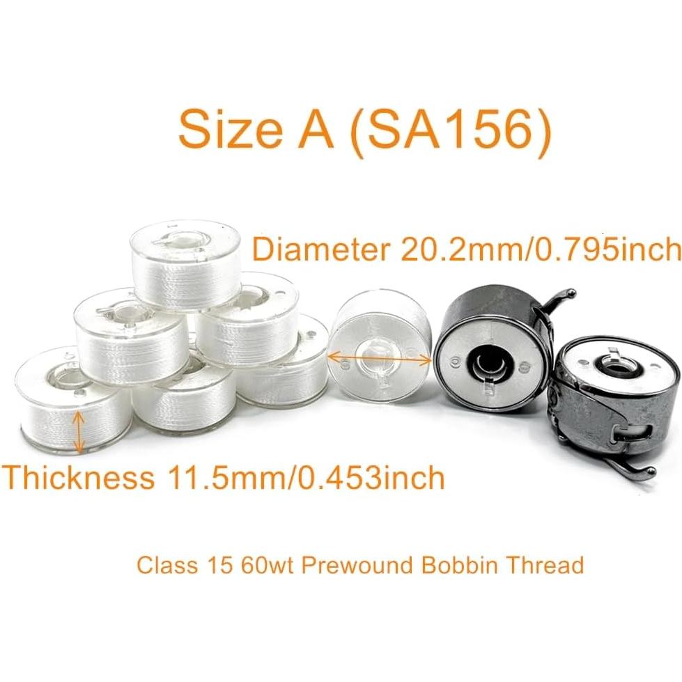Bobinas de Hilo Preenrolladas Sissew Pro 144pcs 70D/2 Blanco