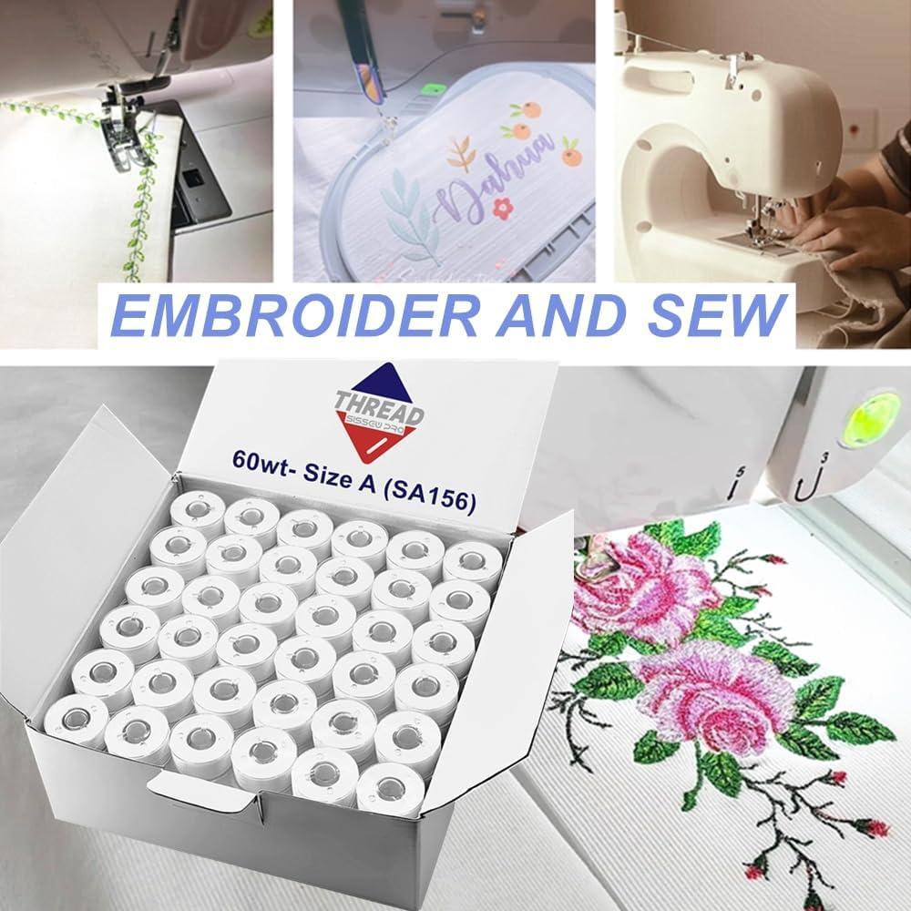 Bobinas de Hilo Preenrolladas Sissew Pro 144pcs 70D/2 Blanco